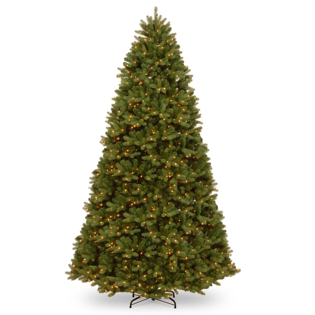 Green artificial PE Tree with Clear warm Lights